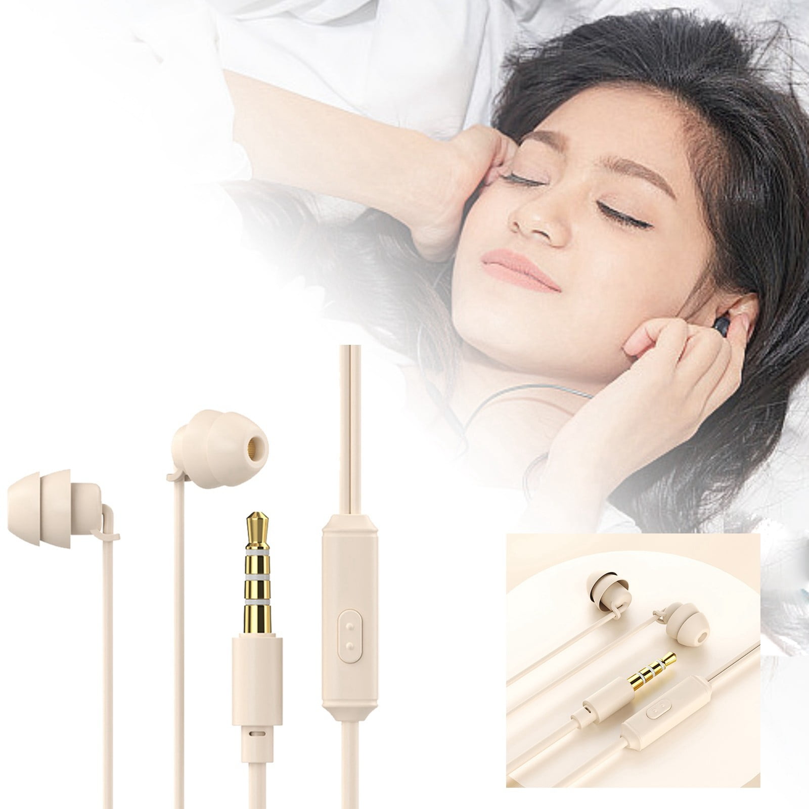 earbud in ear headphones for airplane small ears comfortable and earphones android sleep with fit wired control calling singing features Walmart