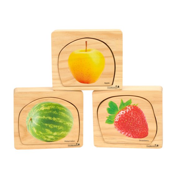 Excellerations earlySTEM Life Cycle Nesting Puzzles - Fruit - Set of 3