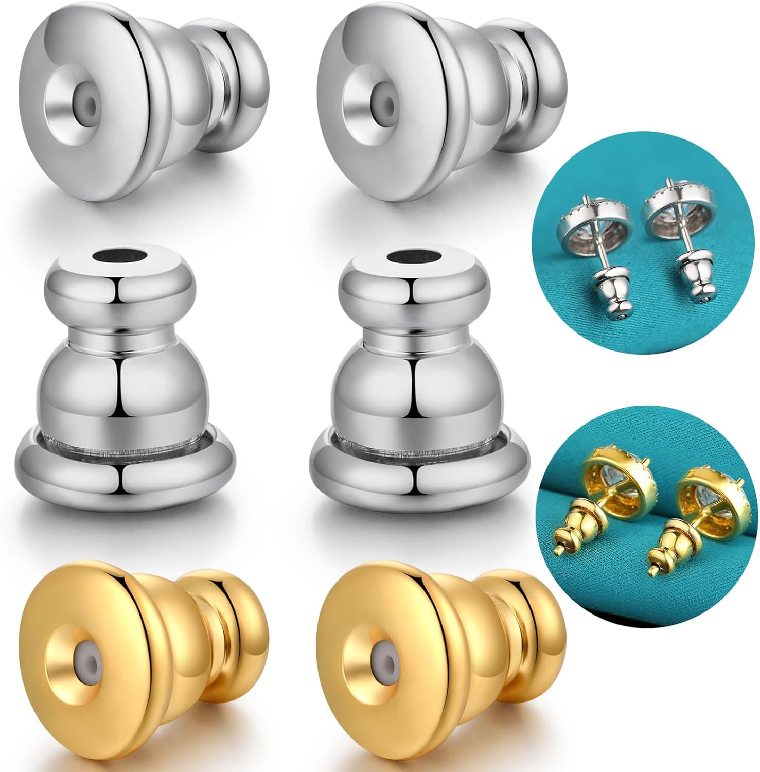 earring backs, Hypoallergenic 14k Gold Bullet Earring Backs ...
