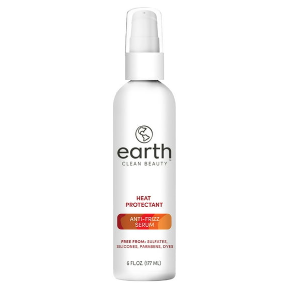 earth Clean Beauty Anti-Frizz Styling Serum with Heat Protectant, 6 fl oz.