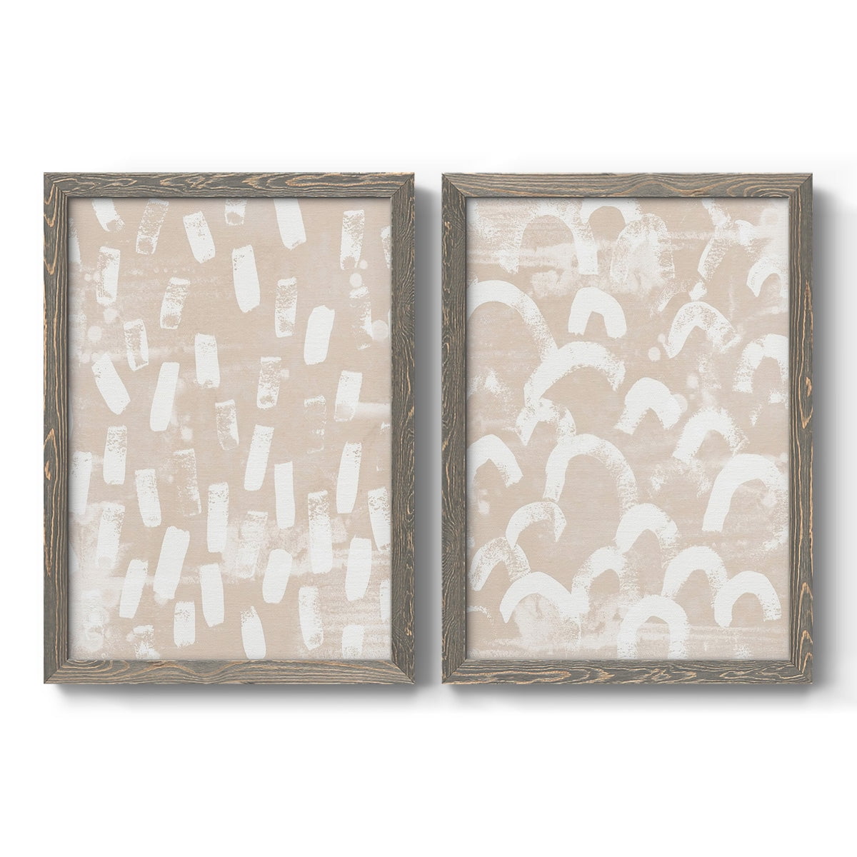 Earth Etching I - Premium Framed Canvas 2 Piece Set - Ready to Hang