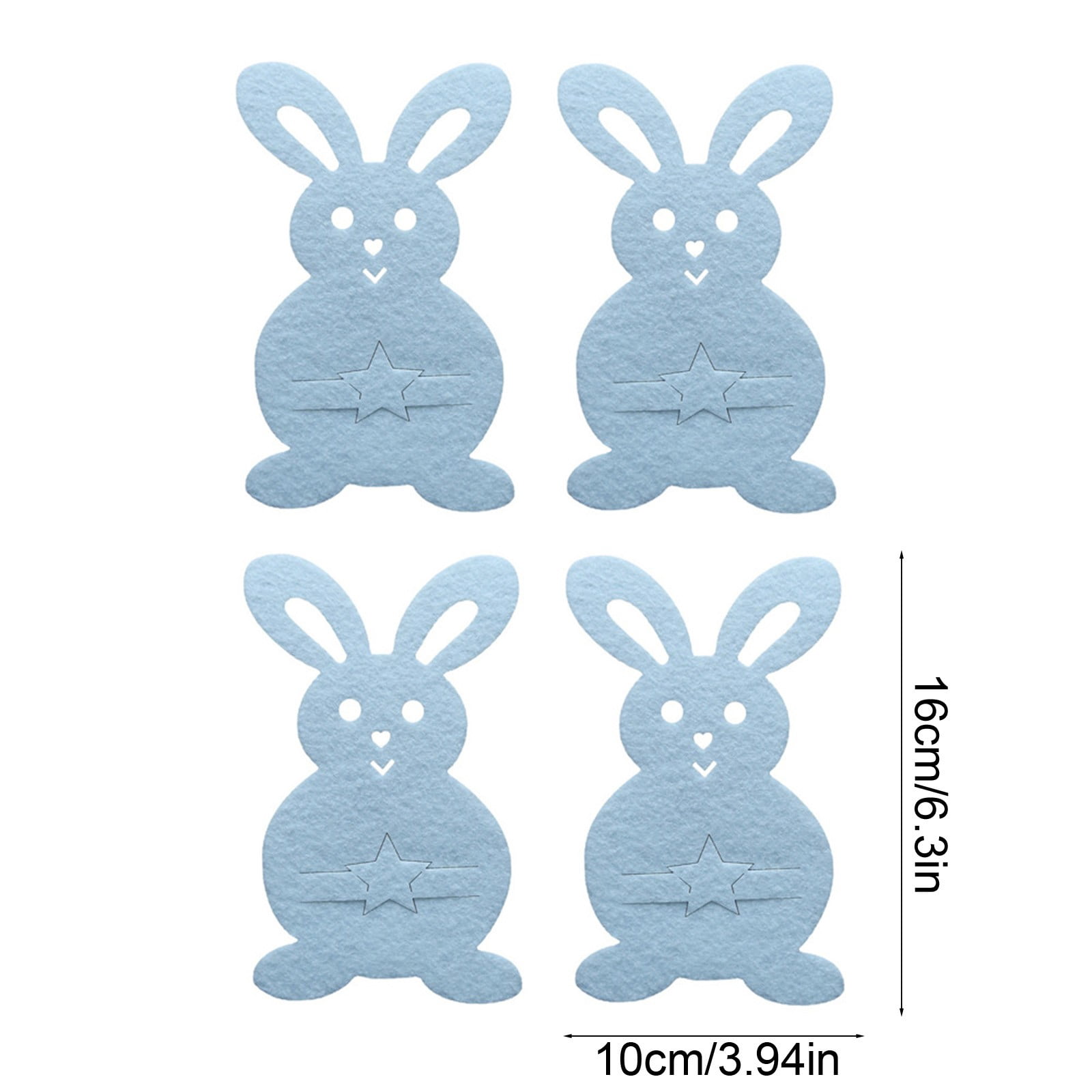 Easter Bunny Ware Pocket Easter Bunny Ware Pocket 4pcs Rabbit Shaped ...