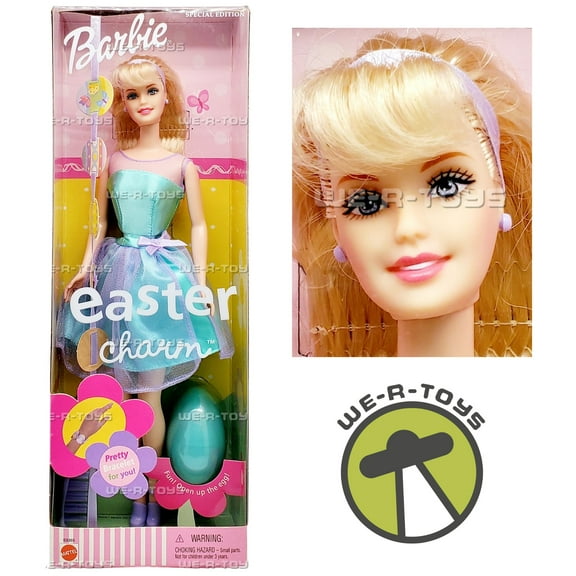 easter charm barbie doll special edition w pretty bracelet for you (2001)