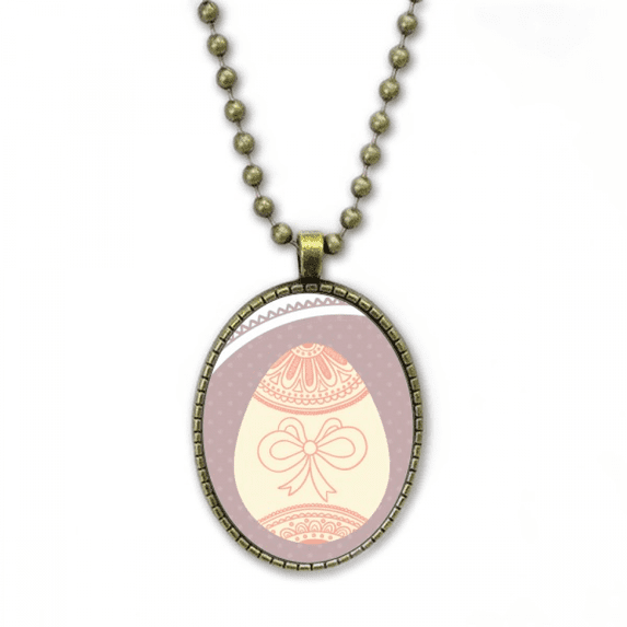 easter day cute colored egg necklace vintage chain bead pendant jewelry collection