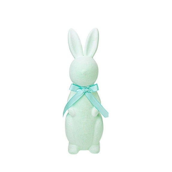 easter decorationseaster toysCharming White Styrofoam Bunny with Blue Ribbon Perfect for Easter Decoration, Crafts, and Home Decor1