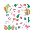 thumbnail image 1 of easter door decorations Easter Glass Sticker Sticker Decorative Sticker Window Wall Rabbit Wall Sticker, 1 of 7