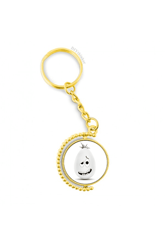 easter festival funny colored egg culture metal connector key chain accessory en keyholder