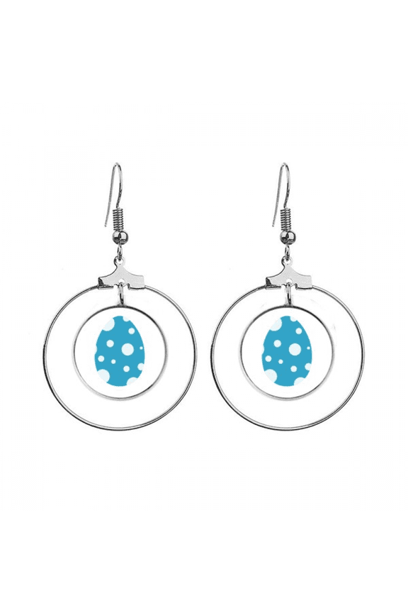 easter festival spots egg earrings dangle hoop jewelry drop circle