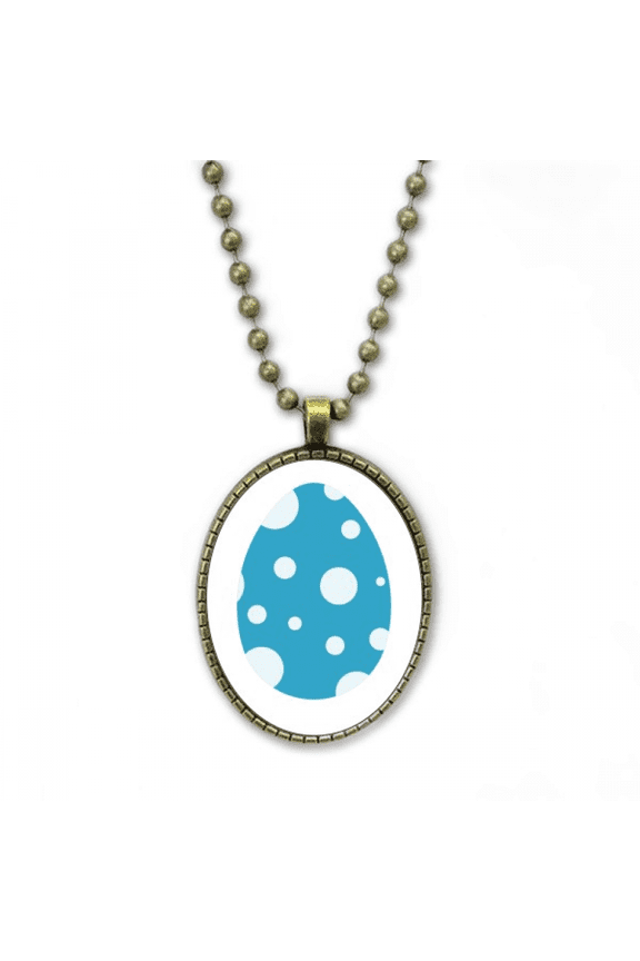 easter festival spots egg necklace vintage chain bead pendant jewelry collection