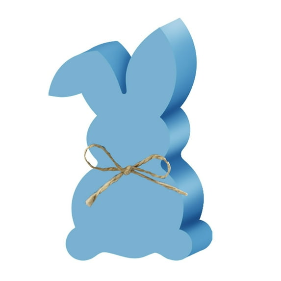 easter ornaments New Easter Ornament Wooden Carved Rabbit Decoration Festive Home Decorations Colorful Flower Ornament