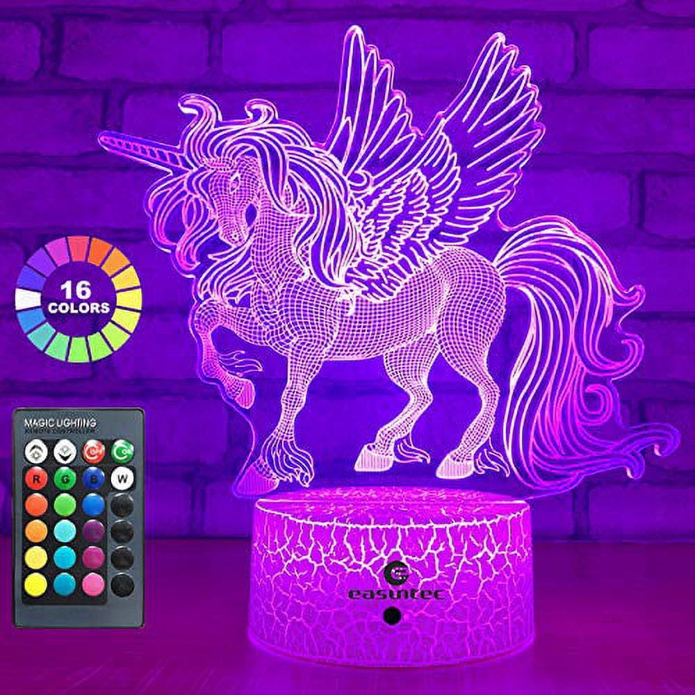 Unicorn Toys for 3-5-8 Year Old Girls Gifts,2 in 1 Night Light