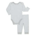 thumbnail image 1 of easy-peasy Baby Bodysuit and Jogger Pants Outfit Set, 2-Piece, Sizes 0/3-24 Months, 1 of 8