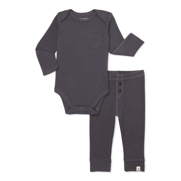 easypeasy Baby Bodysuit and Leggings Set, 2Piece, Sizes 0M24M