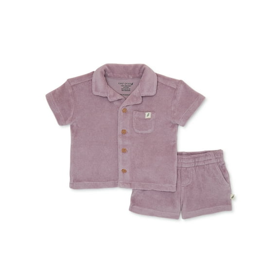 easy-peasy Baby Boy Terry Cloth Shirt and Shorts Set, 2-Pieces, Sizes 0-24M