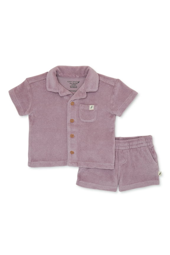 Baby Boy Terry Cloth Shirt and Shorts Set, 2-Pieces, Sizes 0-24M