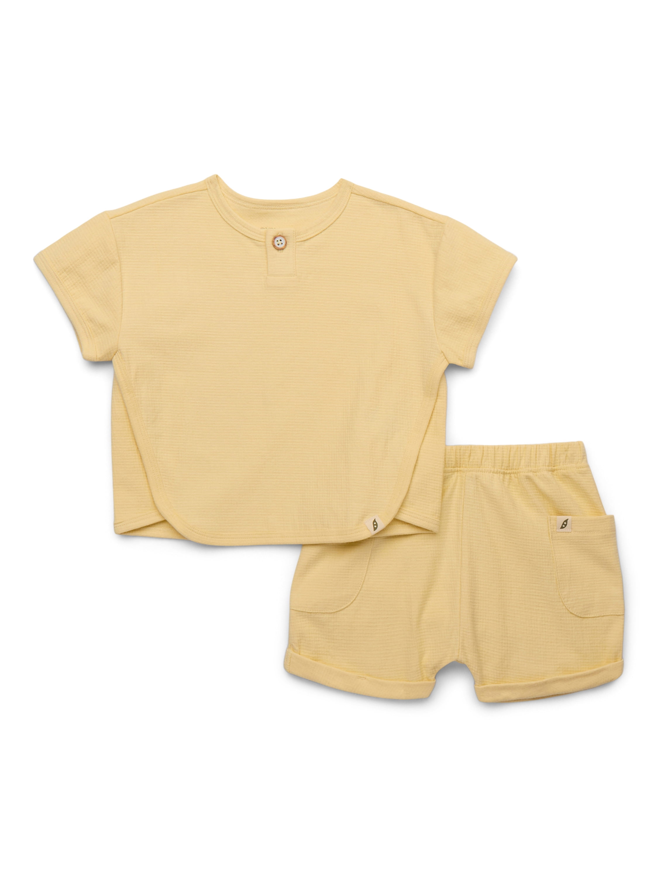 Babyhug Sleeveless Tee & Shorts Set Placement Print- Multicolor