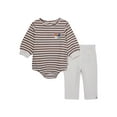 thumbnail image 1 of easy-peasy Baby Cotton Dumpling Bodysuit and Pants, 2-Piece Outfit Set, Sizes 0-24 Months, 1 of 7