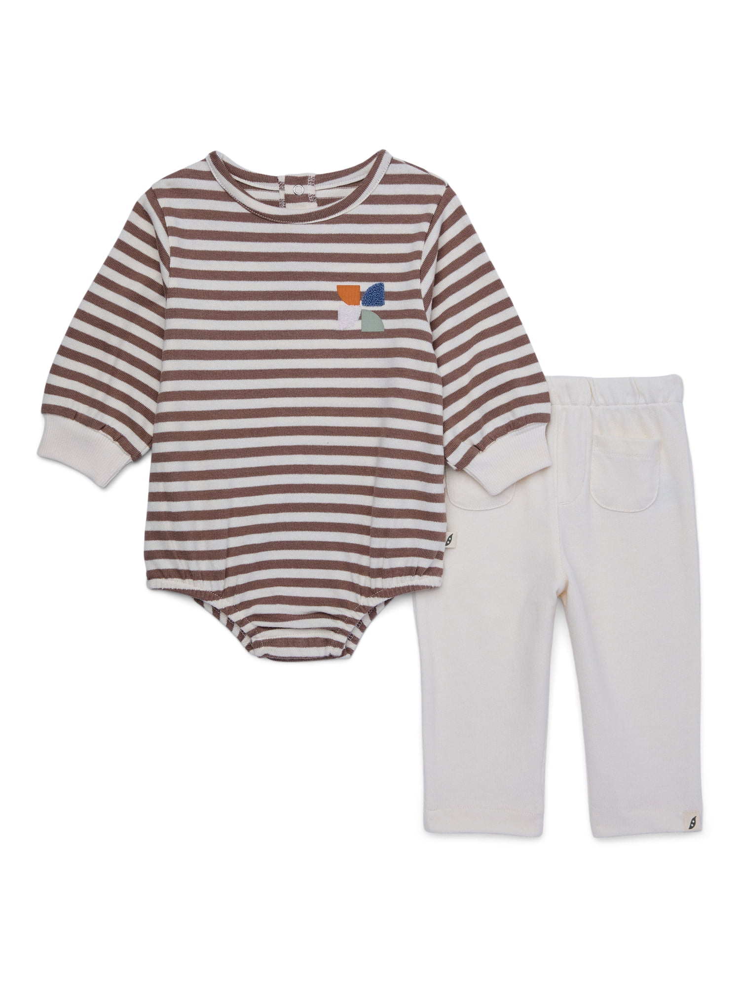 Baby Dumpling Bodysuit and Pant Outfit Set, 2-Piece, Sizes 0-24 Months