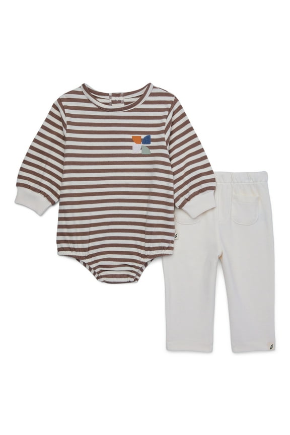 Baby Dumpling Bodysuit and Pant Outfit Set, 2-Piece, Sizes 0-24 Months