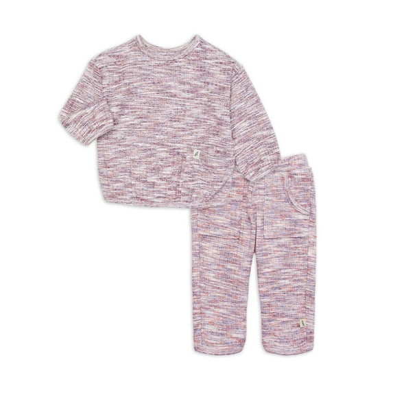 easy-peasy Baby French Terry Sweatshirt and Jogger Outfit Set, 2-Piece, Sizes 0-24 Months