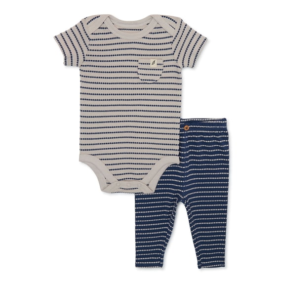 easy-peasy Baby Girls Bodysuit and Legging Outfit Set, 2-Piece, Sizes 0-24 Months