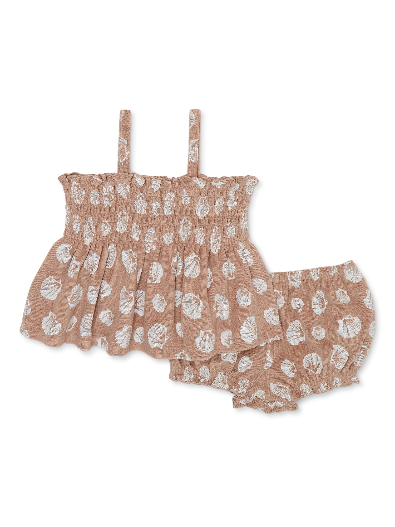 easy-peasy Baby Girls Print Tank Top and Bloomer Shorts Set, 2-Piece, Sizes 0-24M