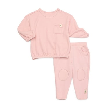 easy-peasy Baby Hacci Sweatshirt and Jogger Outfit Set, 2-Piece, Sizes 0-24 Months