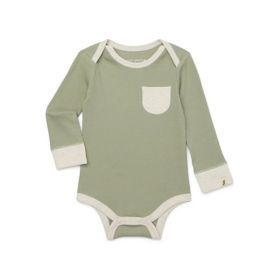 easy-peasy Baby Holiday Long Sleeve Lap Shoulder Bodysuit, Sizes 0-24 Months