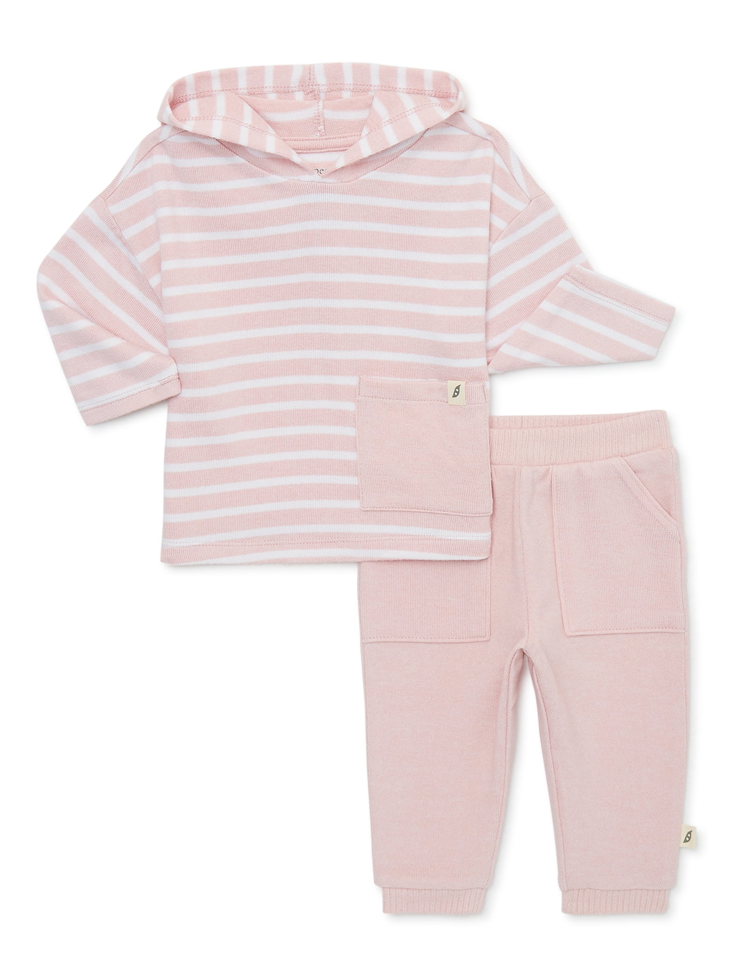 easy-peasy Baby Hoodie and Jogger Pants Outfit Set, 2-Piece, Sizes 0/3 ...
