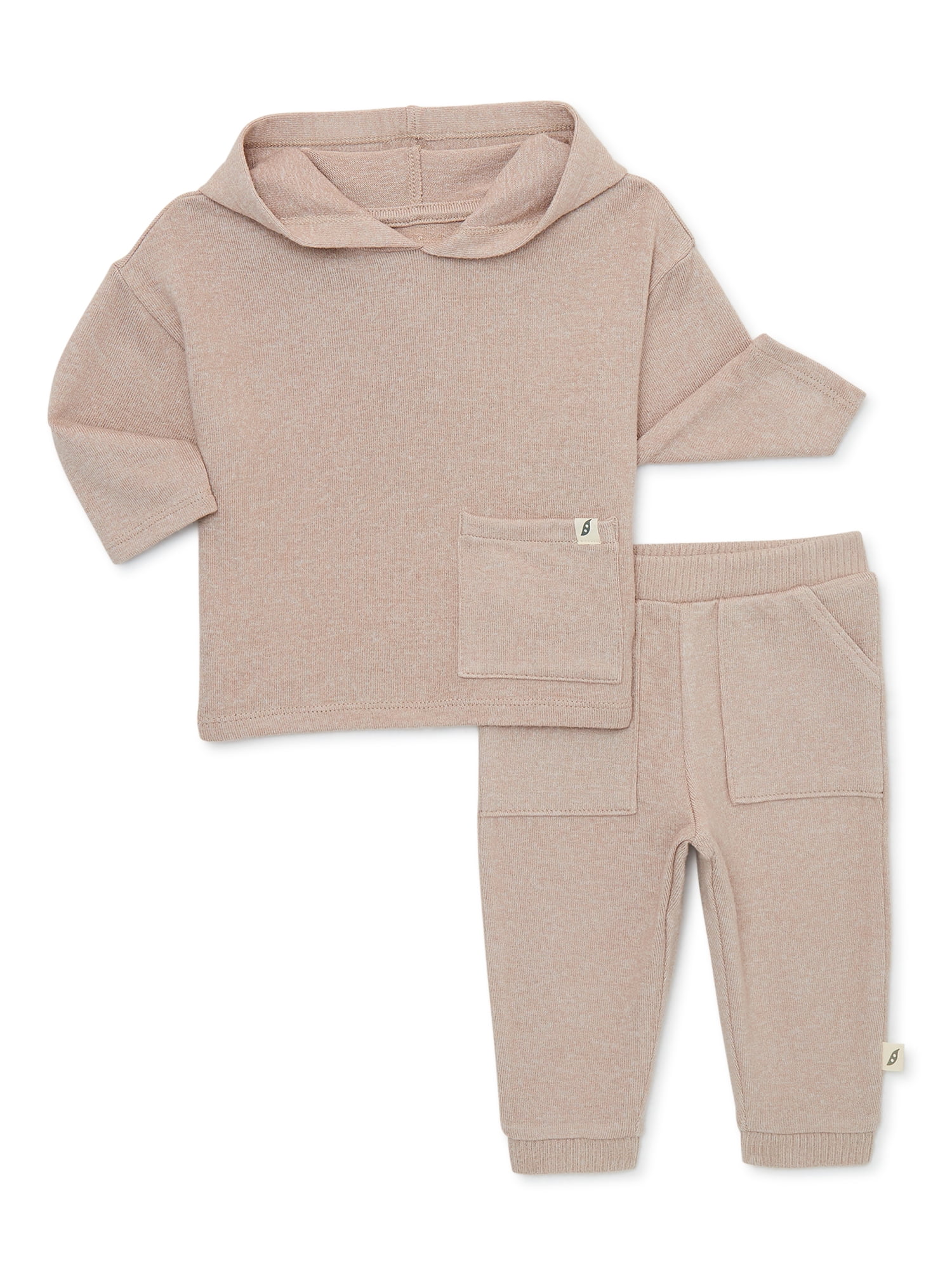 easy-peasy Baby Hoodie and Jogger Pants Outfit Set, 2-Piece, Sizes 0/3-24  Months 