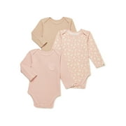easy-peasy Baby Long Sleeve Bodysuit, 3-Pack, Sizes 0/3-24 Months