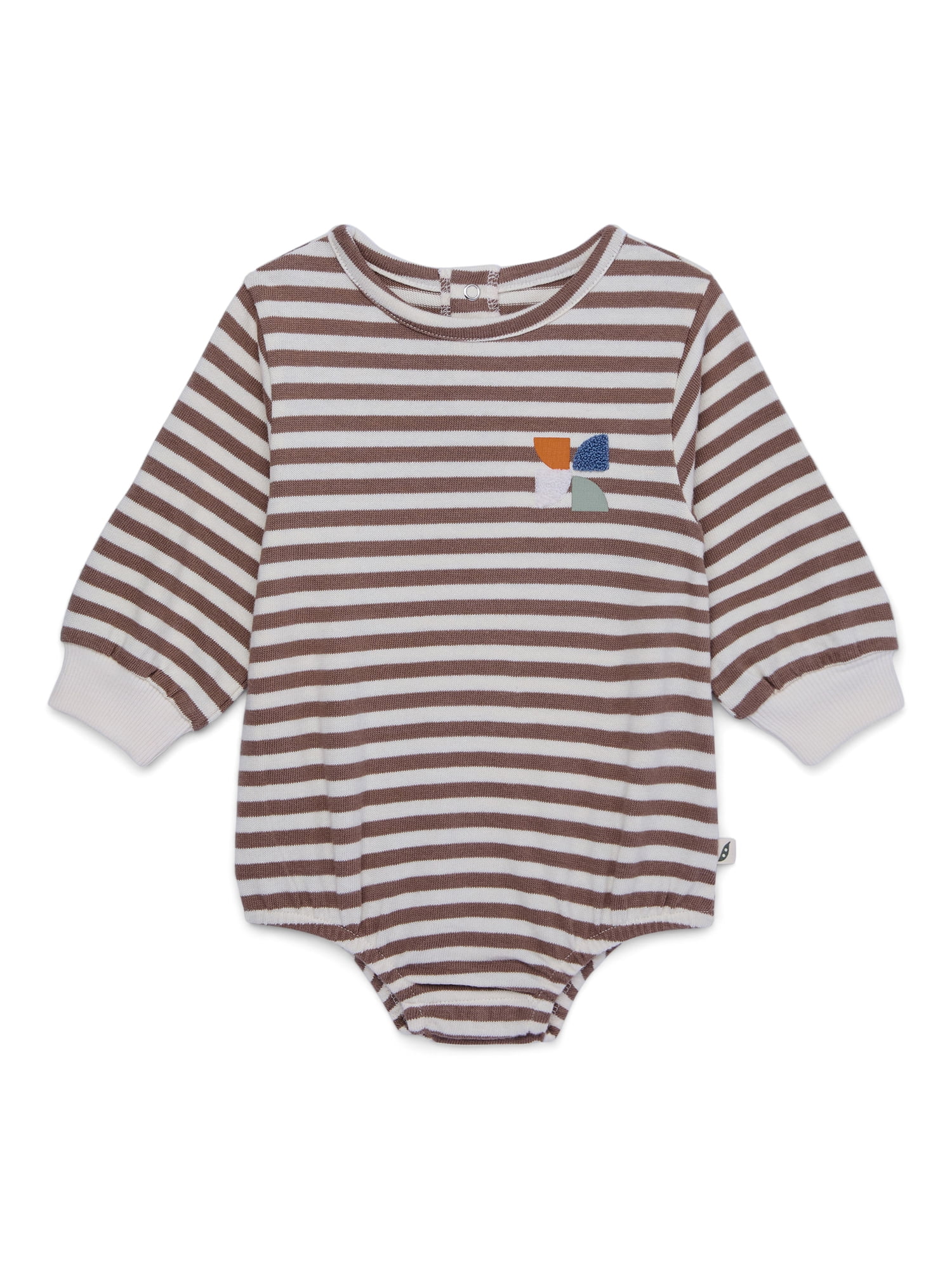 easy-peasy Baby Long Sleeve Dumpling Bodysuit, Sizes 0-24 Months