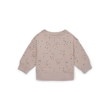 easy-peasy Baby Long Sleeve French Terry Crewneck Sweatshirt, Sizes 0-24 Months
