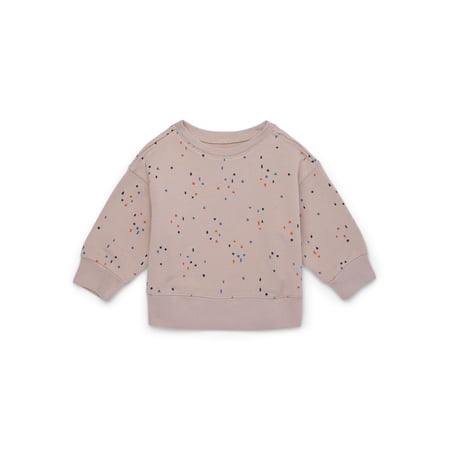 easy-peasy Baby Long Sleeve French Terry Crewneck Sweatshirt, Sizes 0-24 Months