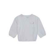 easy-peasy Baby Long Sleeve Hacci Pocket Sweatshirt, Sizes 0-24 Months