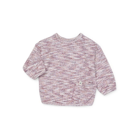 easy-peasy Baby Long Sleeve Hacci Side Pocket Sweatshirt, Sizes 0-24 Months