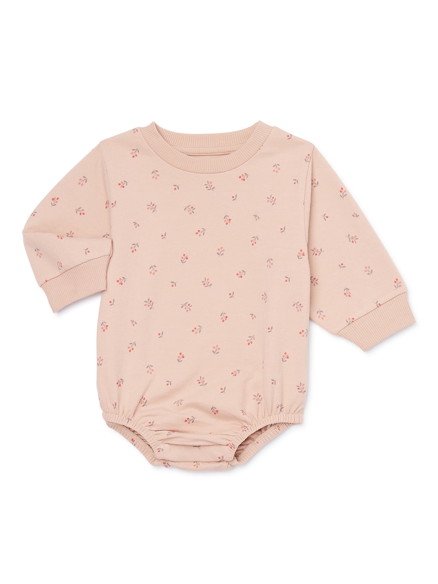 easy-peasy Baby Long Sleeve Sweatshirt Bodysuit, Sizes 0-24 Months ...