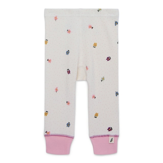 easy-peasy Baby Ribbed Back Panel Leggings, Sizes 0-24 Months