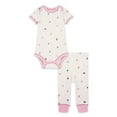 thumbnail image 1 of easy-peasy Baby Ribbed Lap Shoulder Bodysuit & Legging Outfit Set, 2-Piece, 0-24 Months, 1 of 7