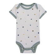 easy-peasy Baby Short Sleeve Lap Shoulder Bodysuit, Sizes 0-24 Months
