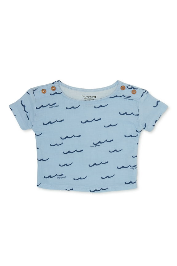 Baby Short Sleeve Print Tee, Sizes 0M-24M