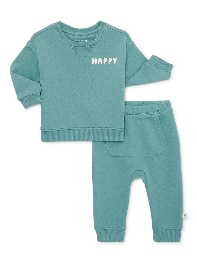 easy-peasy Baby Sweatshirt and Jogger Pants Outfit Set, 2-Piece - Main Image