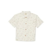 easy-peasy Baby and Toddler Boys Short Sleeve Print Camp Shirt, Sizes 12M-5T