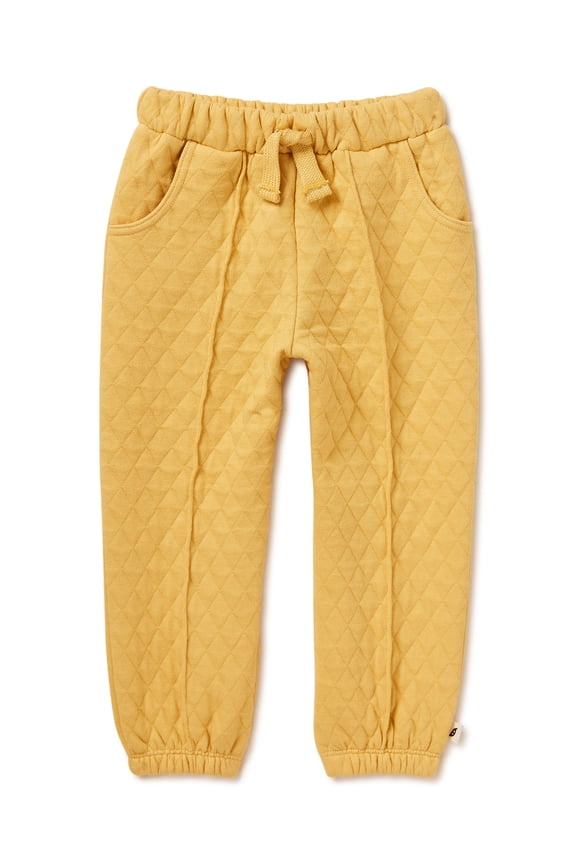 Baby and Toddler Girls Quilted Joggers, Sizes 12 Months-5T