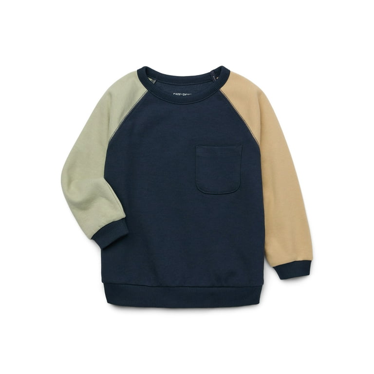 easy peasy Toddler Boy Colorblock French Terry Sweatshirt Sizes Sizes 18M 5T Walmart