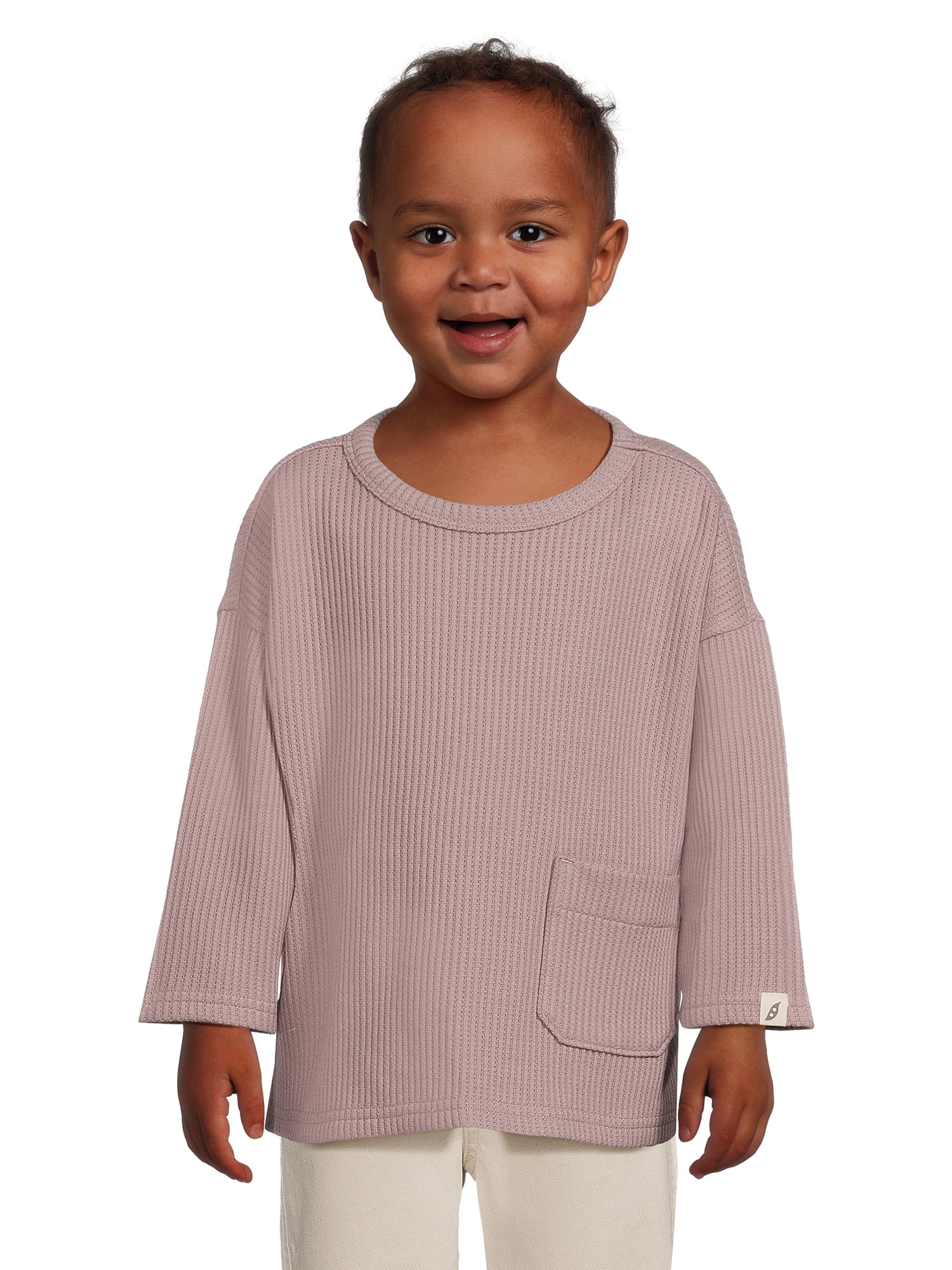 easypeasy Toddler Boy Long Sleeve Boxy TShirt, Sizes 12 Months5T