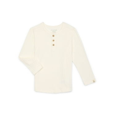 easy-peasy Toddler Boy Ribbed Henley with Long Sleeves, Sizes 18M-5T
