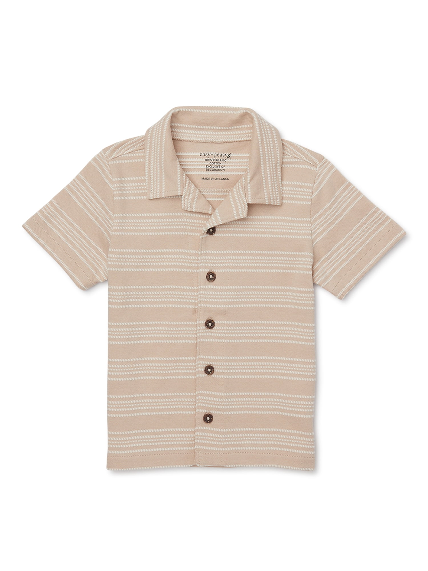 easy-peasy Toddler Boy Short Sleeve Camp Shirt, Sizes 18M-5T