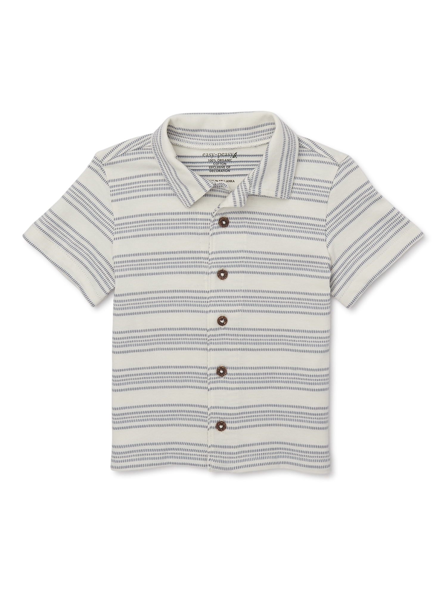 easy-peasy Toddler Boy Short Sleeve Camp Shirt, Sizes 18M-5T