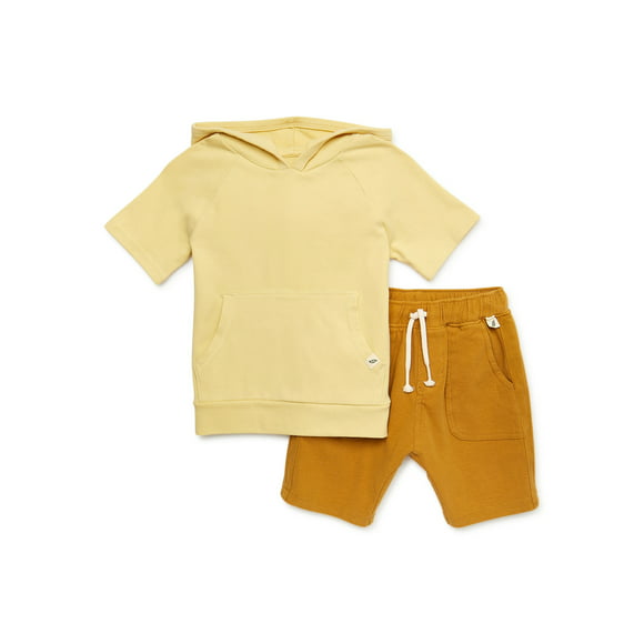 easy-peasy Toddler Boy Short Sleeve Hoodie and Shorts Outfit Set, 2-Piece, Sizes 12M-5T